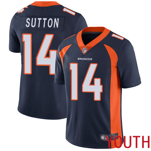 Youth Denver Broncos #14 Courtland Sutton Navy Blue Alternate Vapor Untouchable Limited Player Football NFL Jersey